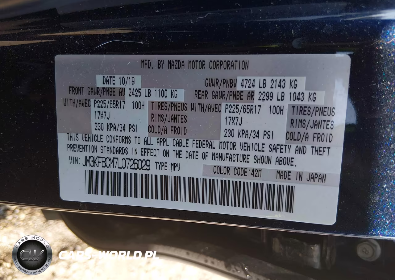 2020 Mazda Cx-5 Touring VIN:JM3KFBCM7L0726029 - 9