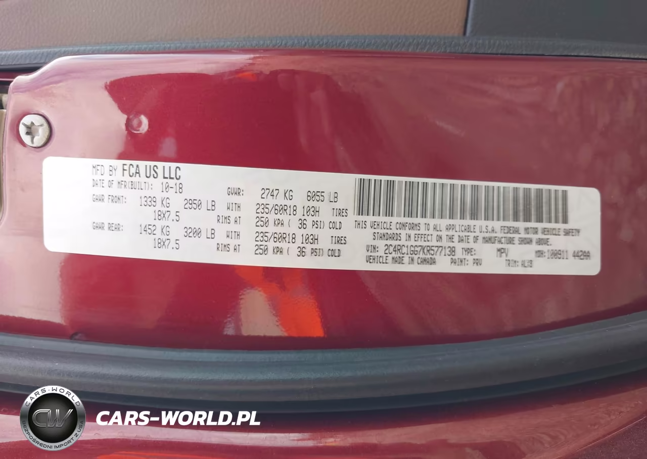 2019 Chrysler Pacifica Limited VIN:2C4RC1GG7KR577138 - 9