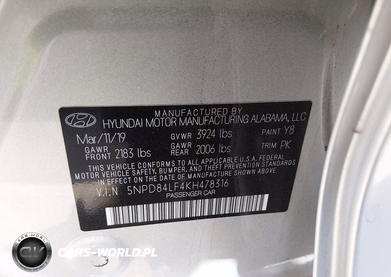 2019 Hyundai Elantra Sel VIN:5NPD84LF4KH478316 - 9