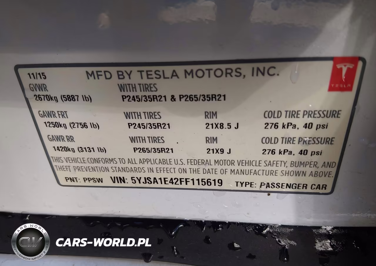 2015 Tesla Model S 85D-P85D VIN:5YJSA1E42FF115619 - 9