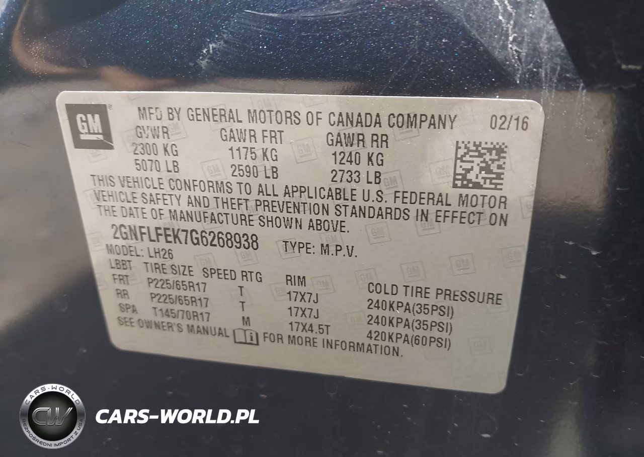 2016 Chevrolet Equinox Lt VIN:2GNFLFEK7G6268938 - 9