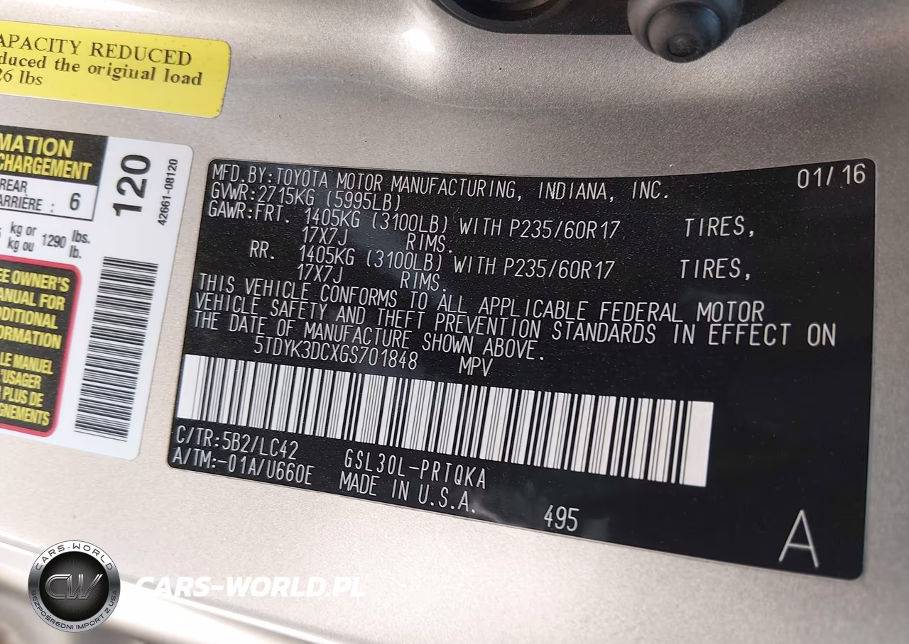 2016 Toyota Sienna Xle 8 Passenger VIN:5TDYK3DCXGS701848 - 9