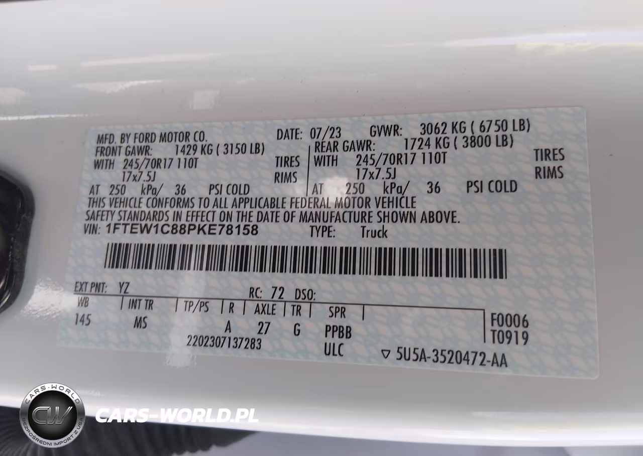 2023 Ford F-150 Xlt VIN:1FTEW1C88PKE78158 - 9