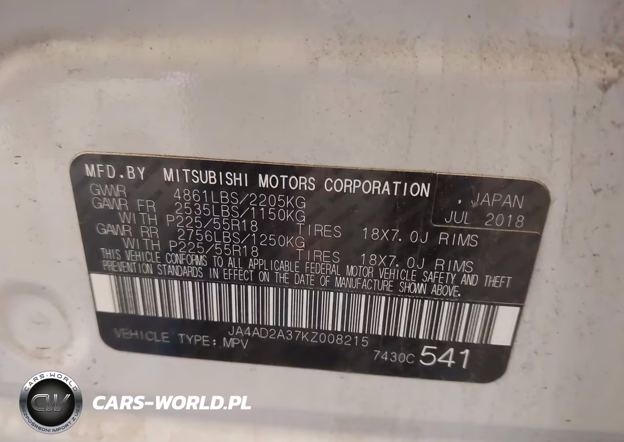 2019 Mitsubishi Outlander Es VIN:JA4AD2A37KZ008215 - 9
