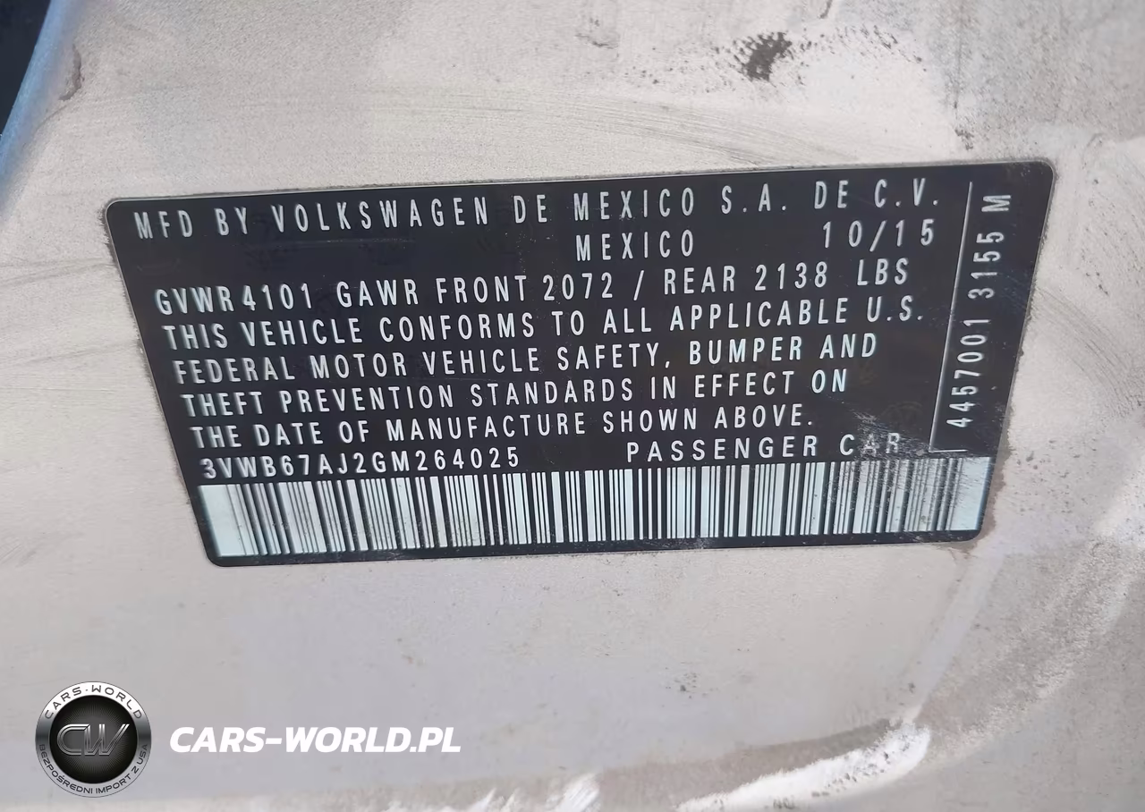 2016 Volkswagen Jetta 1.4T Se VIN:3VWB67AJ2GM264025 - 9