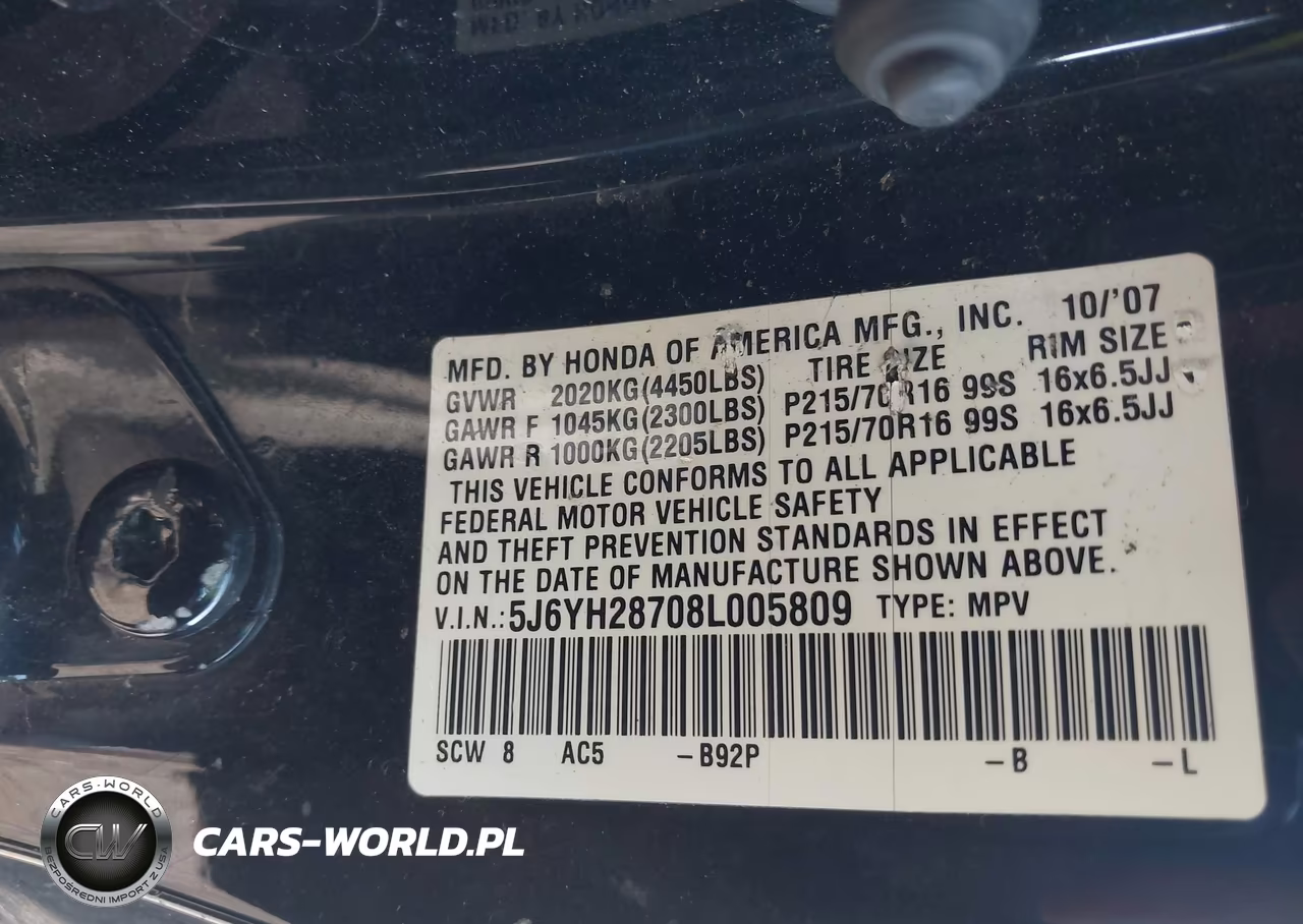 2008 Honda Element Ex VIN:5J6YH28708L005809 - 9
