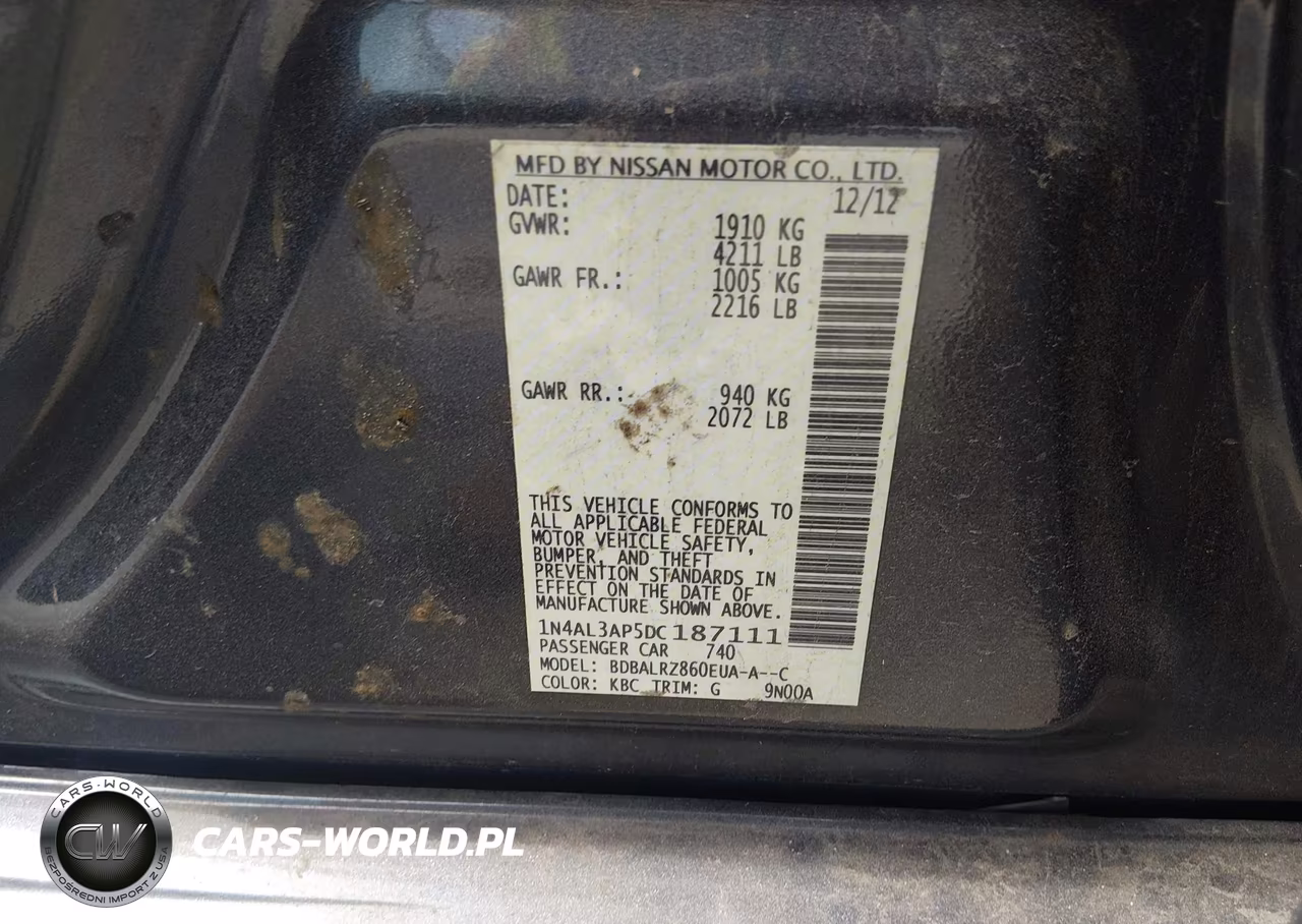 2013 Nissan Altima 2.5 S VIN:1N4AL3AP5DC187111 - 9