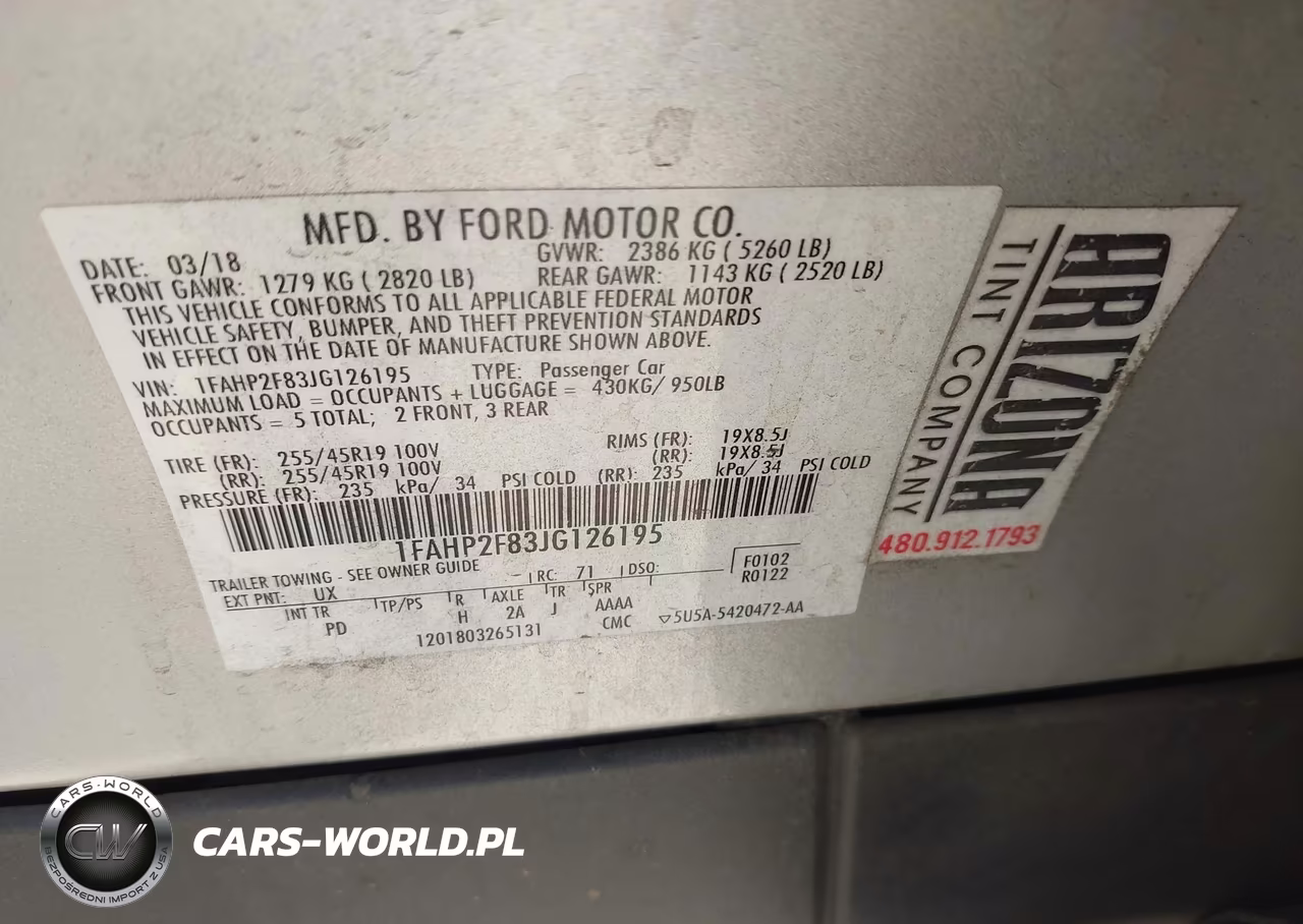 2018 Ford Taurus Limited VIN:1FAHP2F83JG126195 - 9