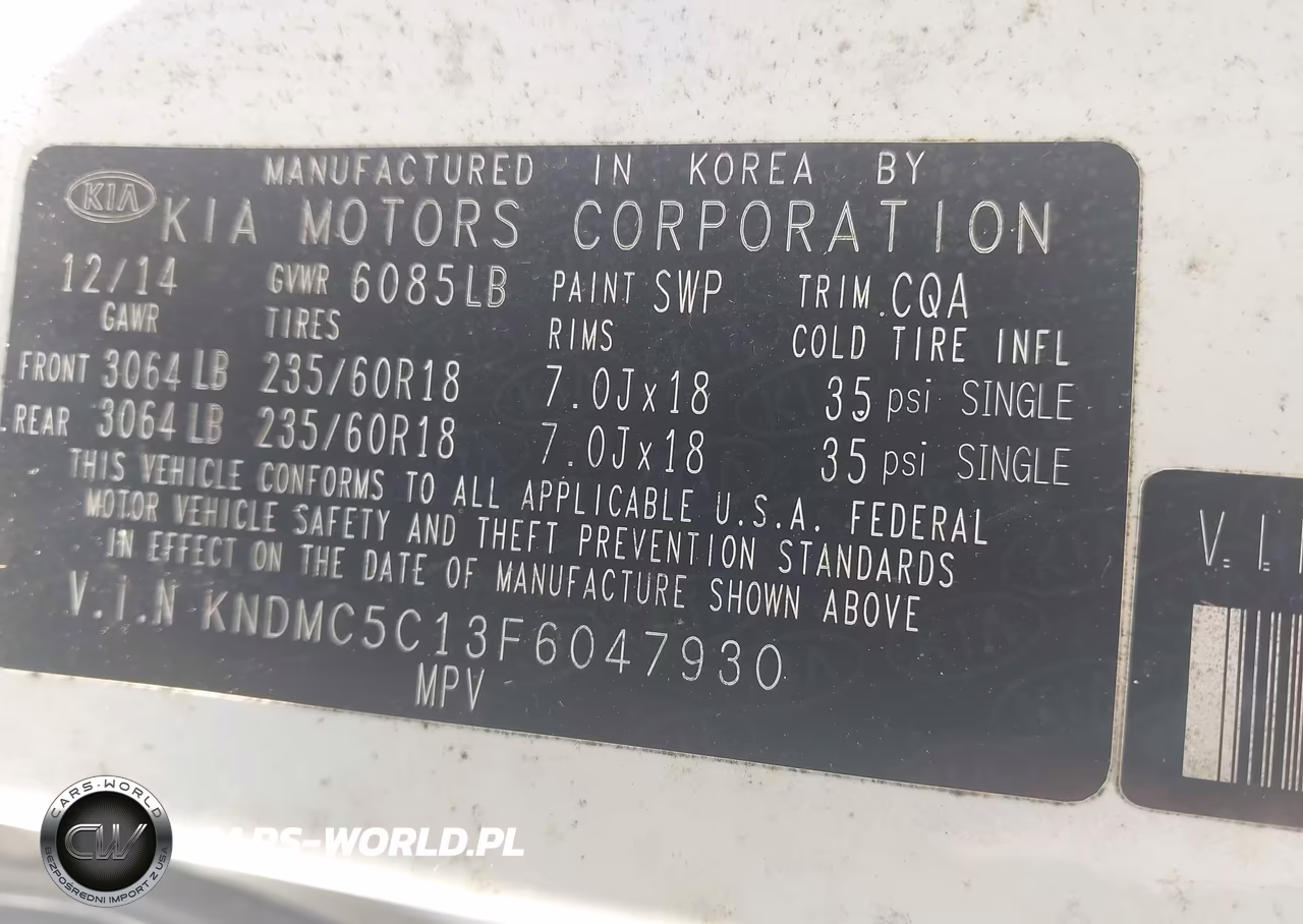 2015 Kia Sedona Sx VIN:KNDMC5C13F6047930 - 9