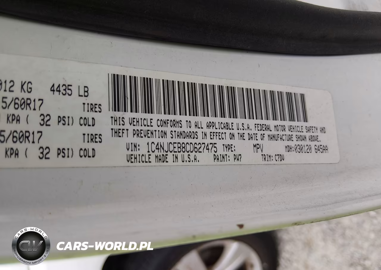 2012 Jeep Compass Latitude VIN:1C4NJCEB8CD627475 - 9