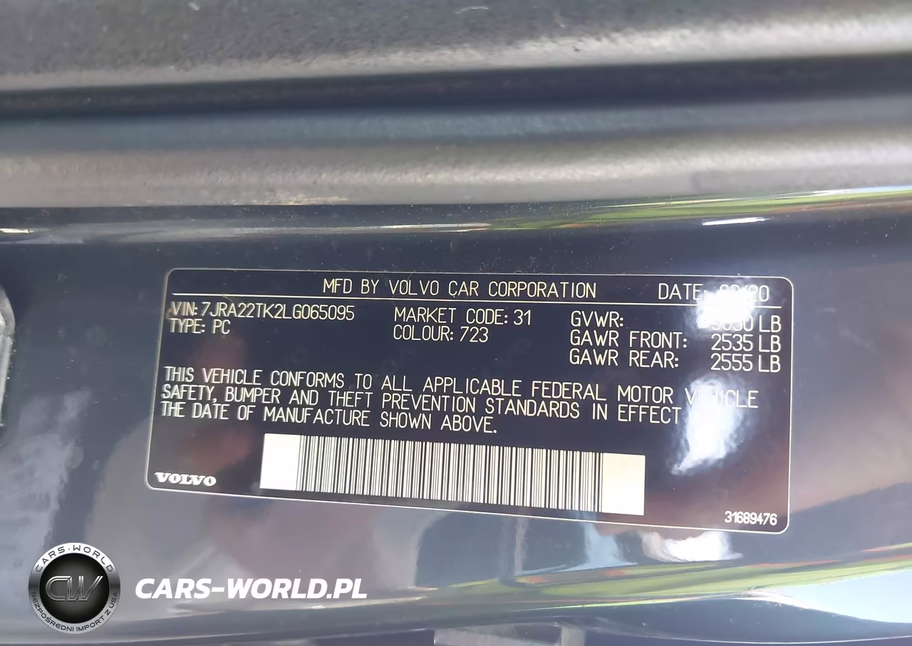 2020 Volvo S60 T6 Momentum VIN:7JRA22TK2LG065095 - 9