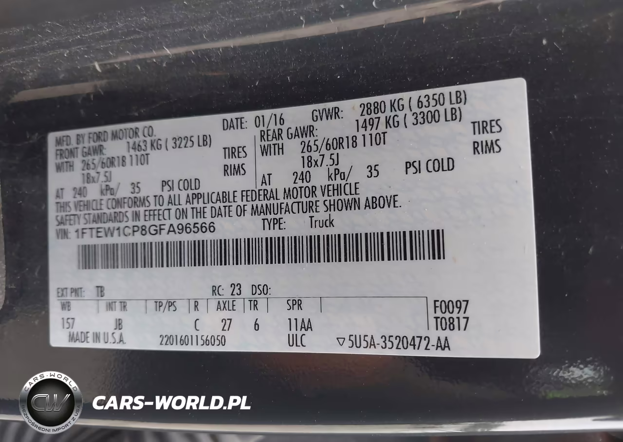 2016 Ford F-150 Xlt VIN:1FTEW1CP8GFA96566 - 9
