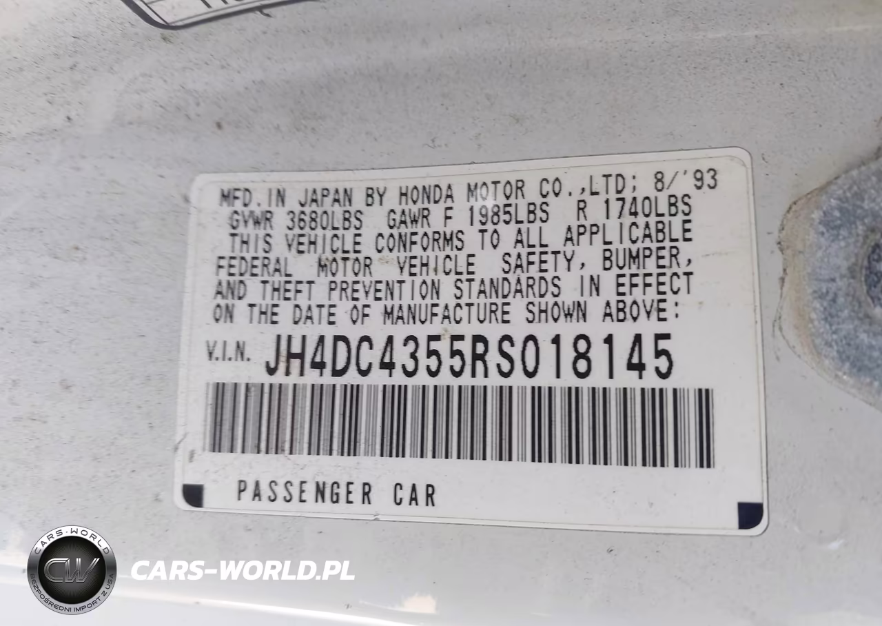 1994 Acura Integra Ls VIN:JH4DC4355RS018145 - 9