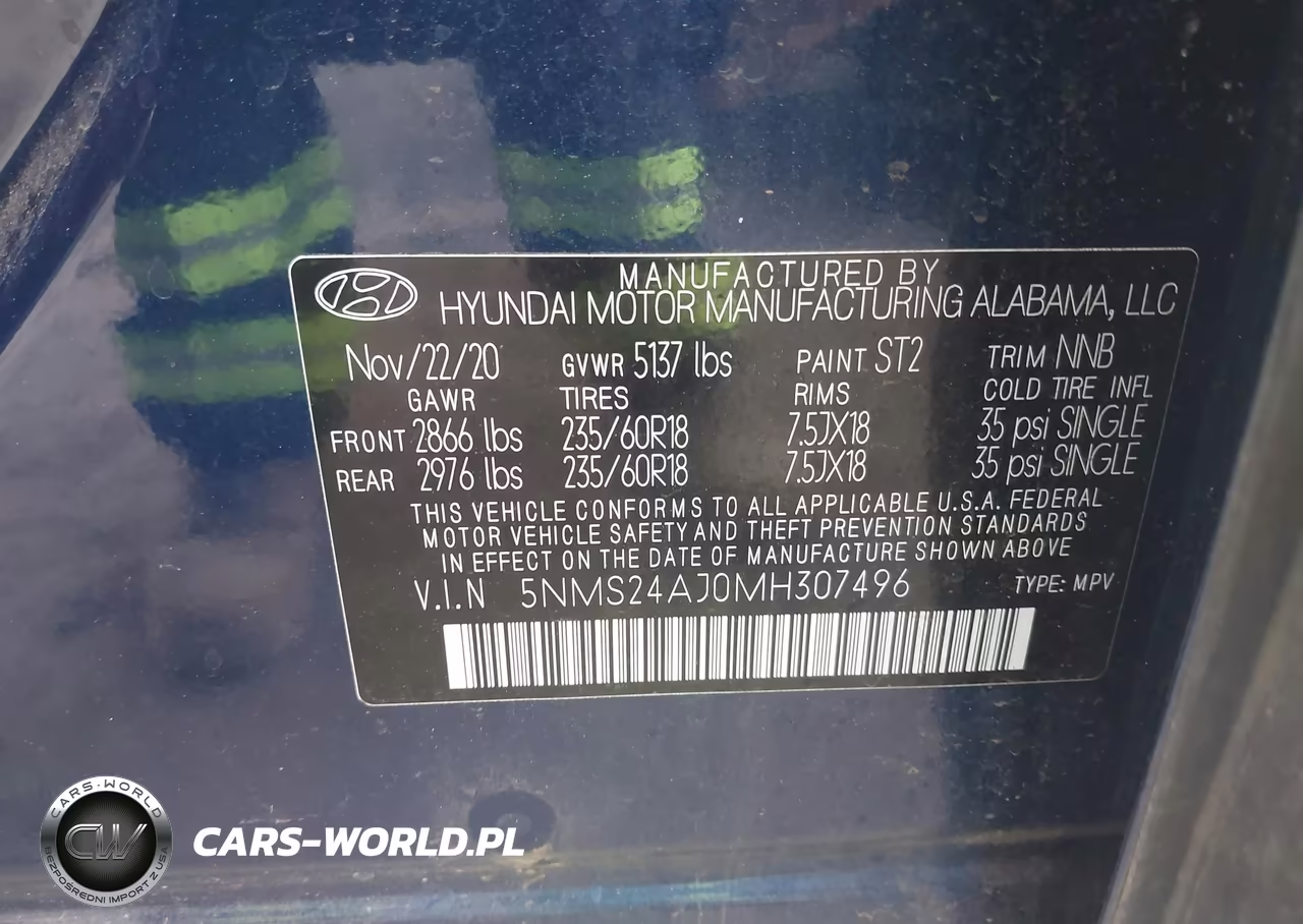 2021 Hyundai Santa Fe Sel VIN:5NMS24AJ0MH307496 - 9