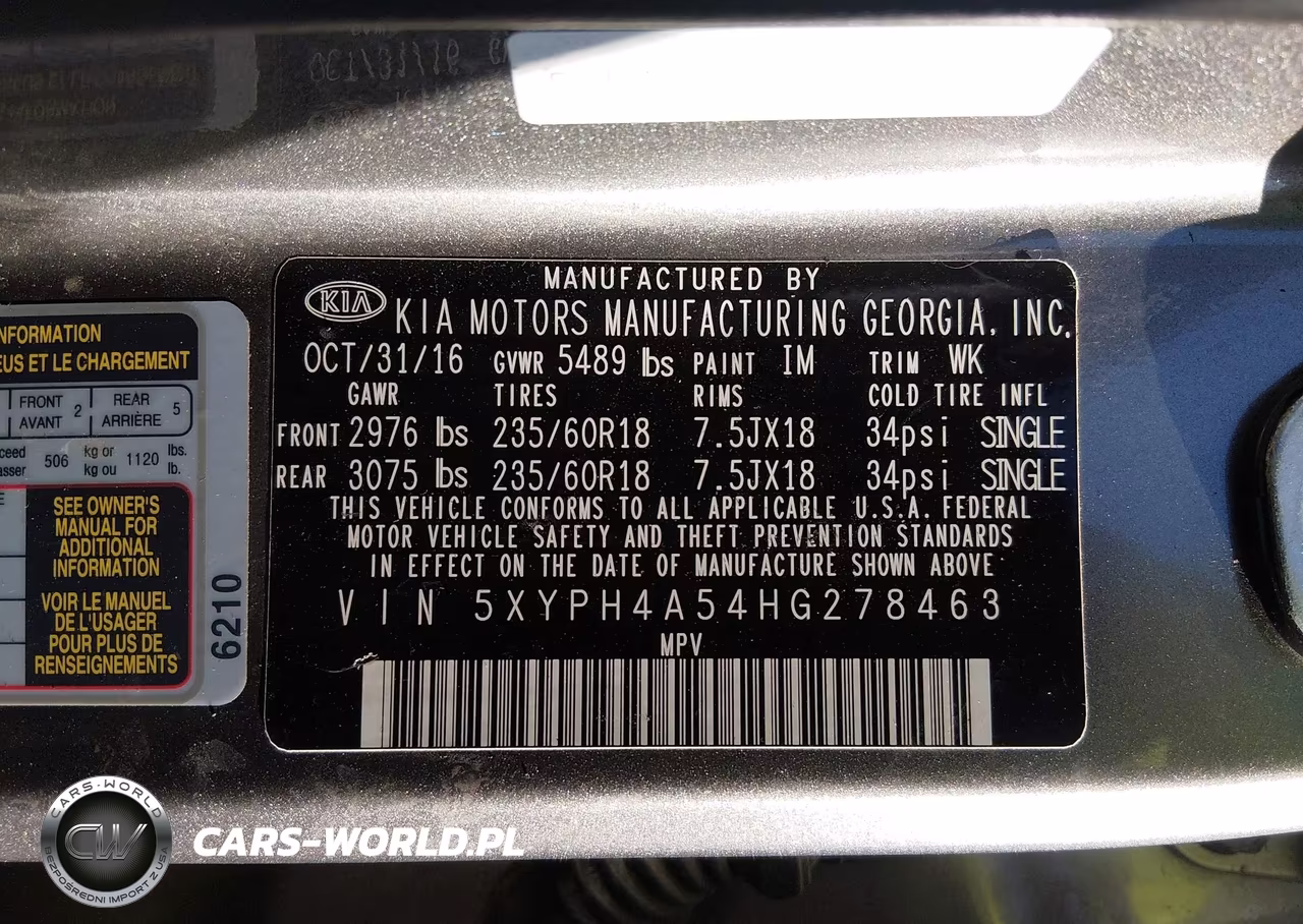2017 Kia Sorento 3.3L Ex VIN:5XYPH4A54HG278463 - 9