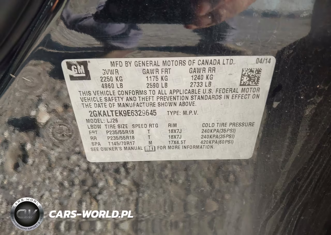 2014 GMC Terrain Slt-2 VIN:2GKALTEK9E6329645 - 9