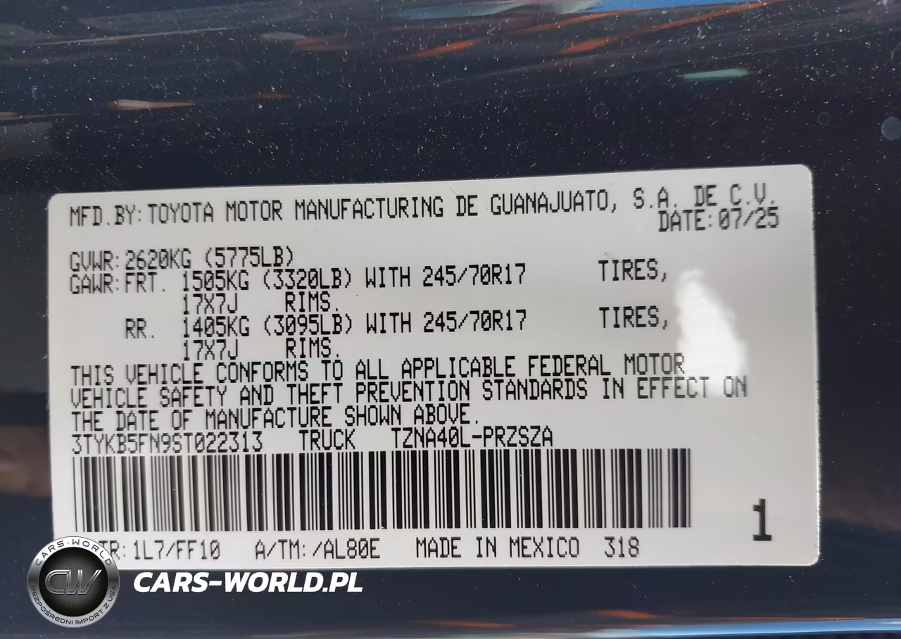 2025 Toyota Tacoma Trd Sport VIN:3TYKB5FN9ST022313 - 9