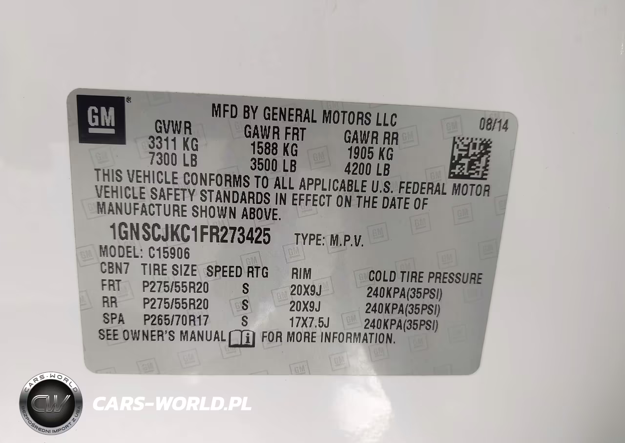2015 Chevrolet Suburban Lt VIN:1GNSCJKC1FR273425 - 9