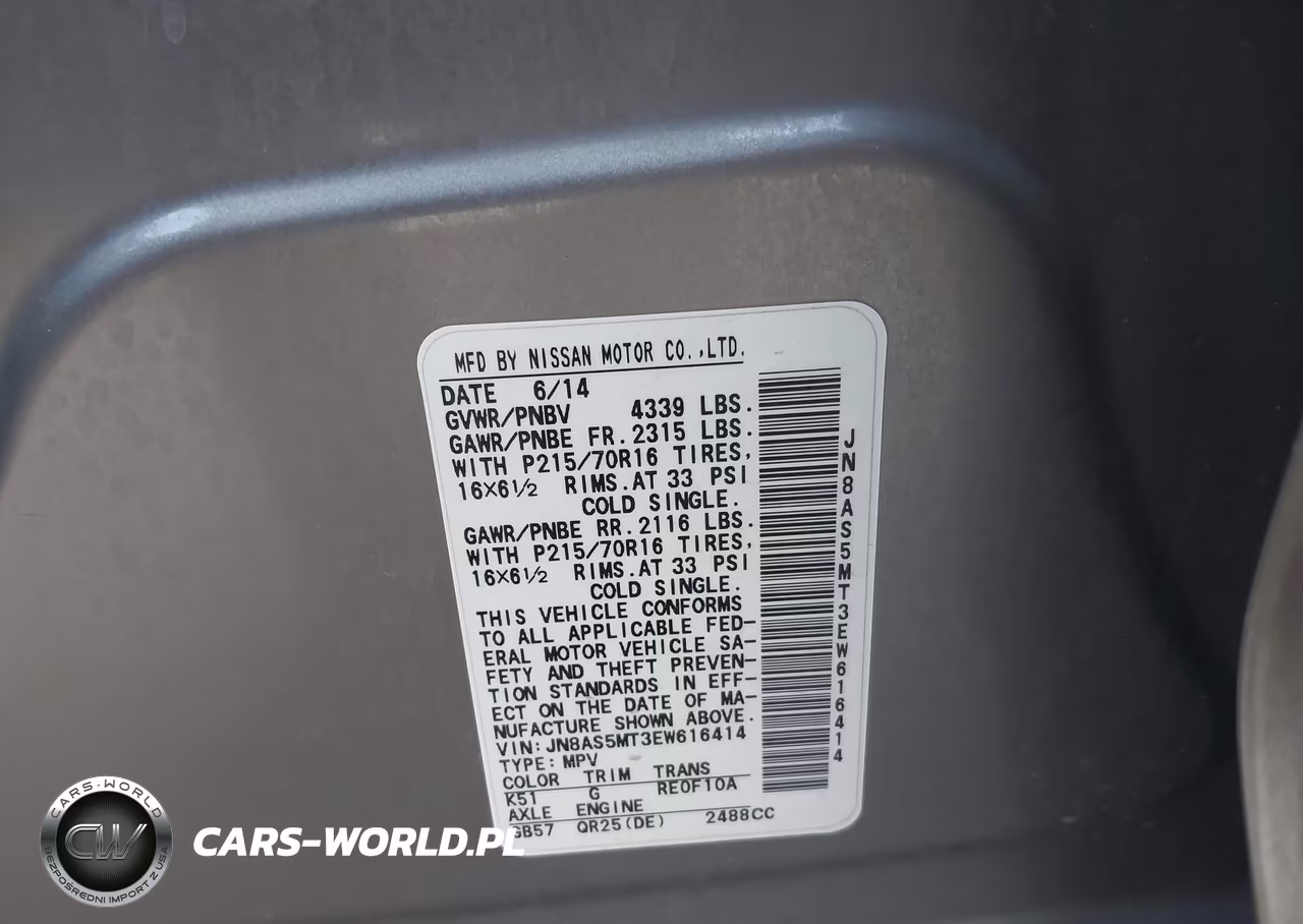 2014 Nissan Rogue Select S VIN:JN8AS5MT3EW616414 - 9