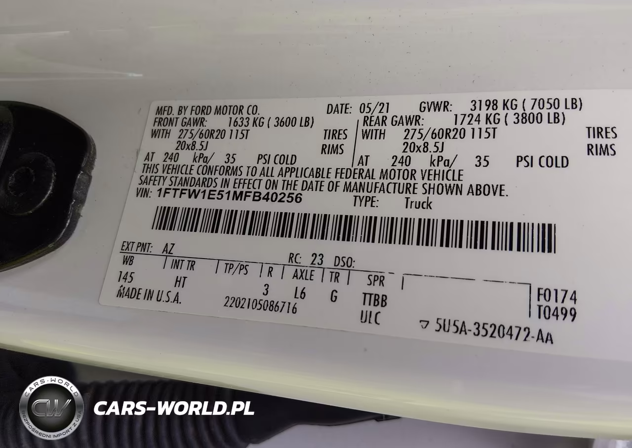 2021 Ford F-150 Lariat VIN:1FTFW1E51MFB40256 - 9