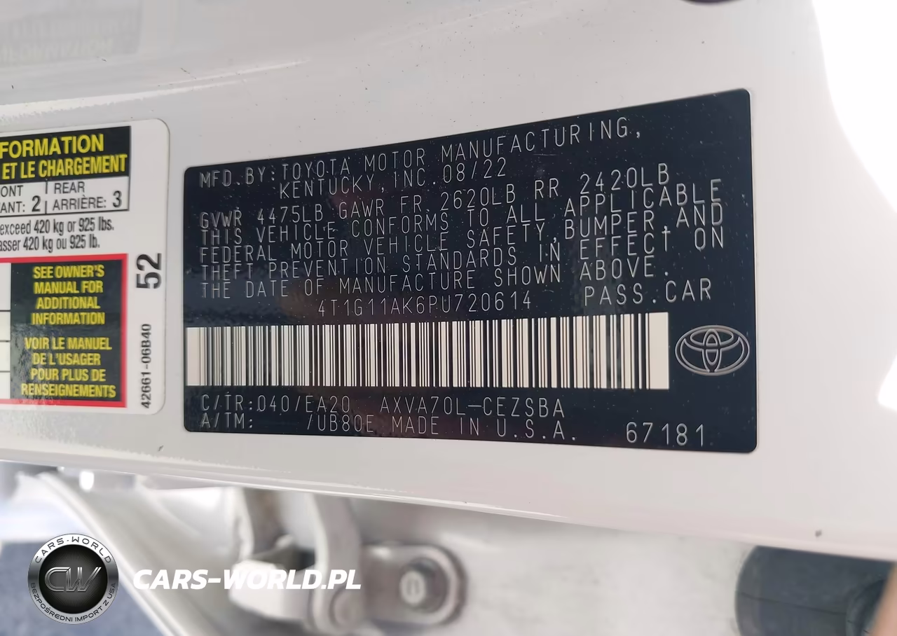 2023 Toyota Camry Se VIN:4T1G11AK6PU720614 - 9