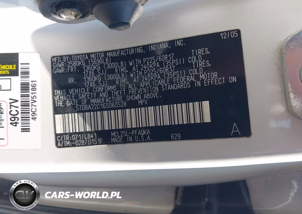 2006 Toyota Sienna Xle VIN:5TDBA22C16S060528 - 9