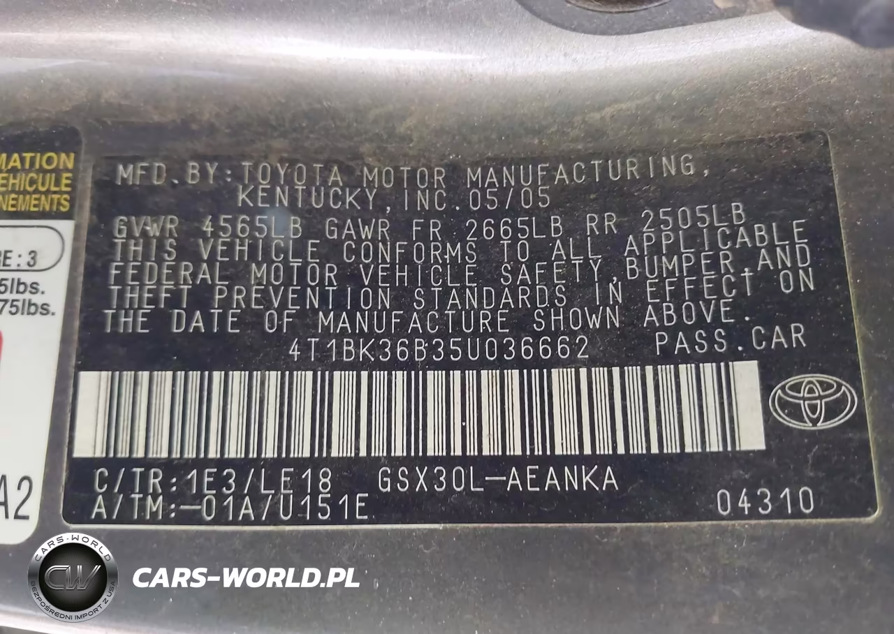 2005 Toyota Avalon Touring VIN:4T1BK36B35U036662 - 9