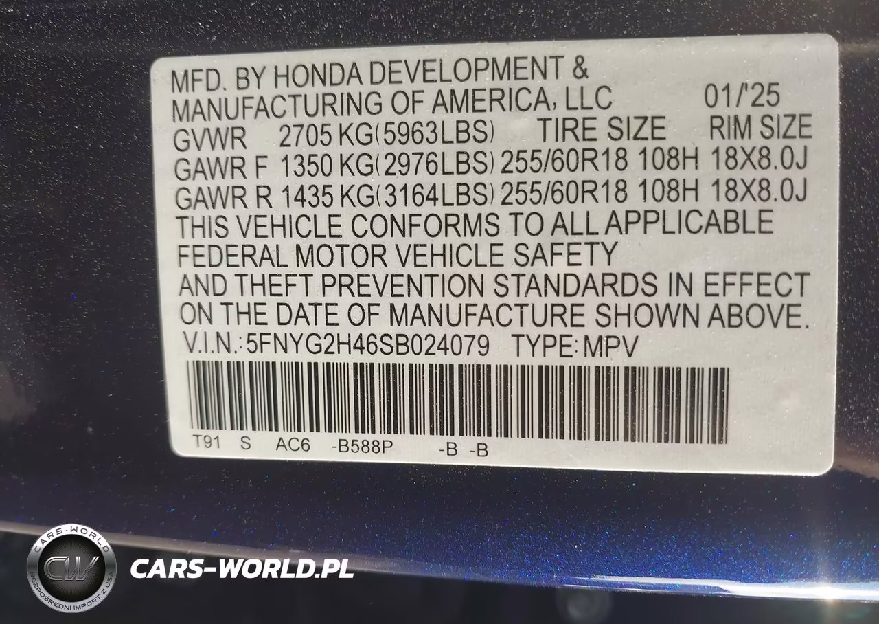 2025 Honda Pilot Ex-L VIN:5FNYG2H46SB024079 - 9
