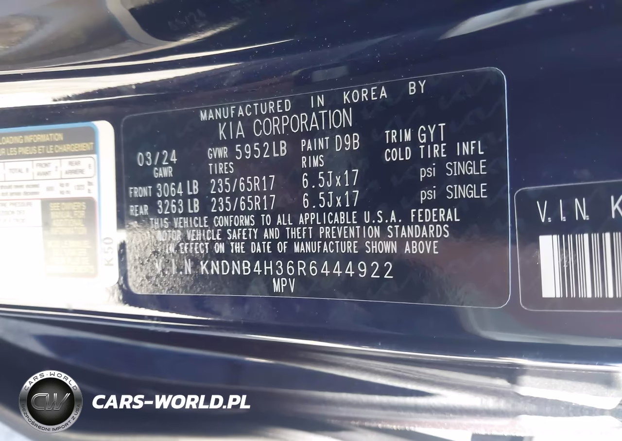 2024 Kia Carnival Mpv Lx Seat Package VIN:KNDNB4H36R6444922 - 9