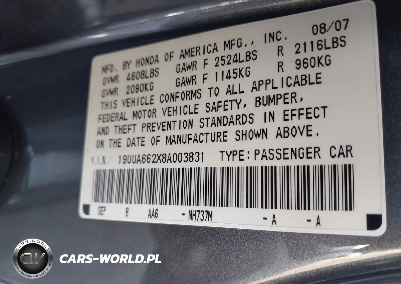 2008 Acura Tl 3.2 VIN:19UUA662X8A003831 - 9