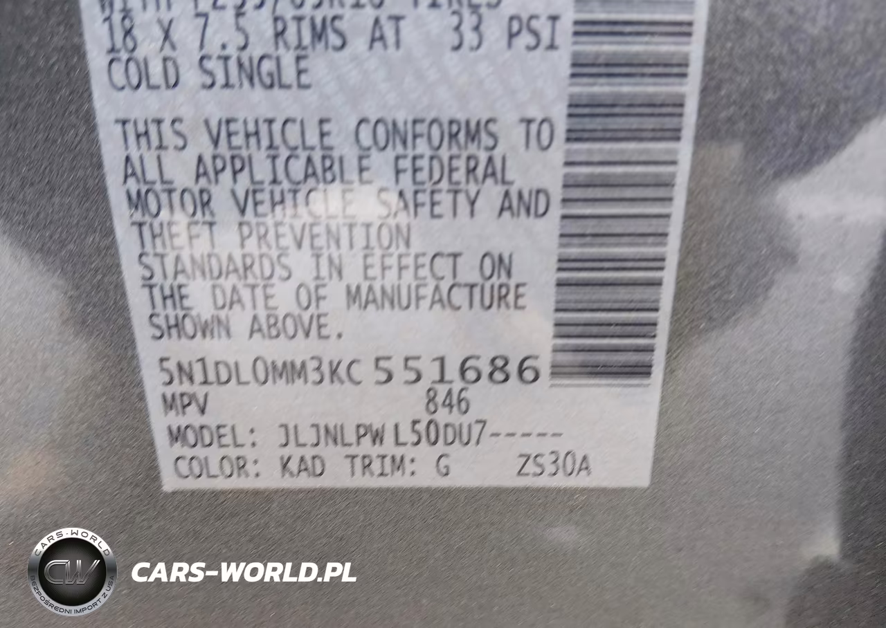 2019 Infiniti Qx60 Pure VIN:5N1DL0MM3KC551686 - 9