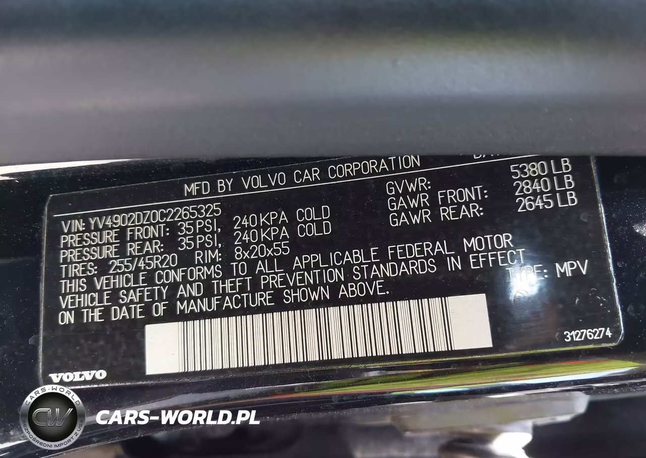 2012 Volvo Xc60 T6-T6 Platinum-T6 Premier Plus-T6 R-Design-T6 R-Design Platinum-T6 R-Design Premier Plus VIN:YV4902DZ0C2265325 - 9