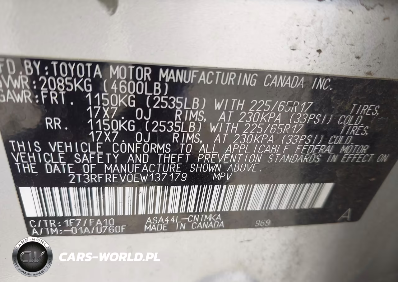 2014 Toyota Rav4 Xle VIN:2T3RFREV0EW137179 - 9