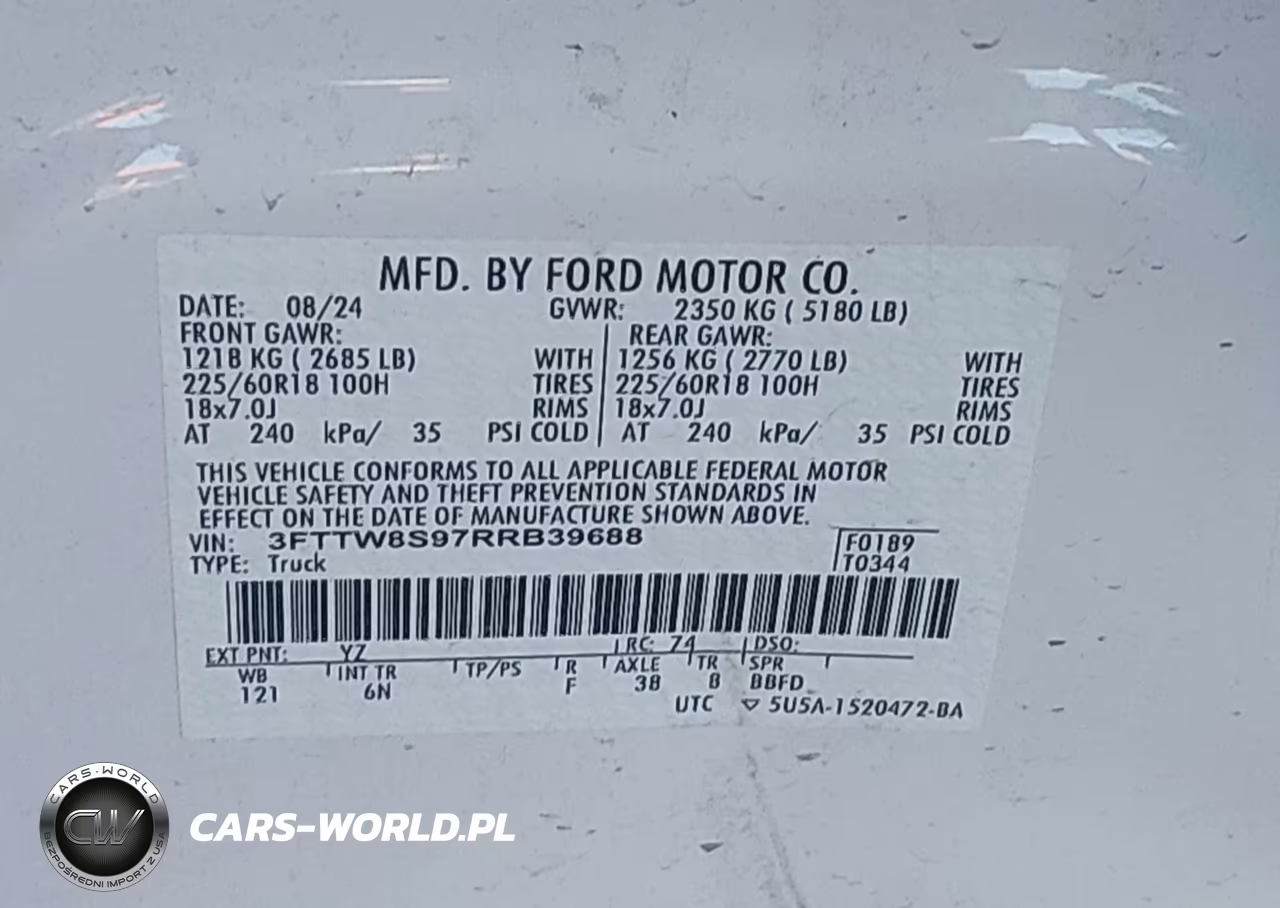 2024 Ford Maverick Lariat VIN:3FTTW8S97RRB39688 - 9
