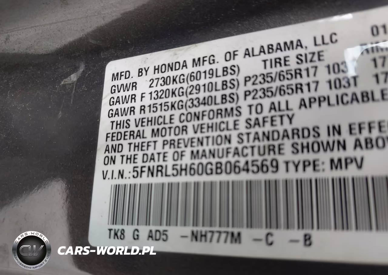 2016 Honda Odyssey Ex-L VIN:5FNRL5H60GB064569 - 9
