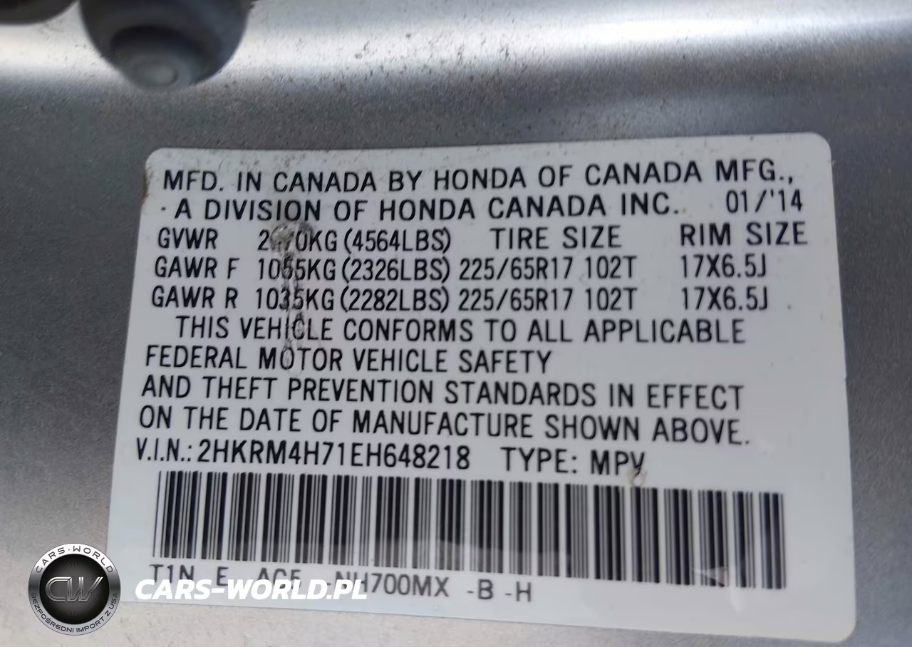 2014 Honda Cr-V Ex-L VIN:2HKRM4H71EH648218 - 9
