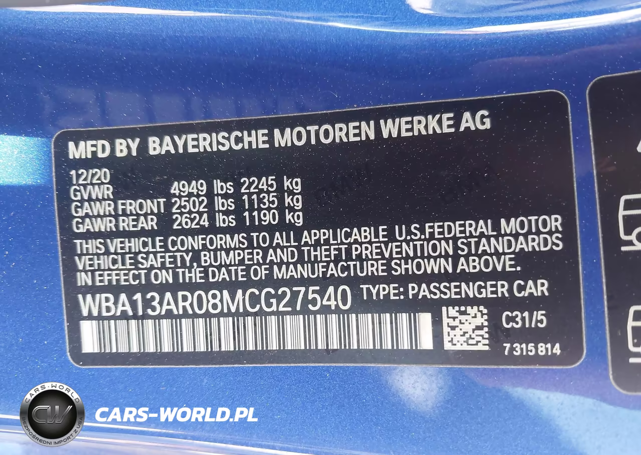 2021 BMW M440I xDrive VIN:WBA13AR08MCG27540 - 9