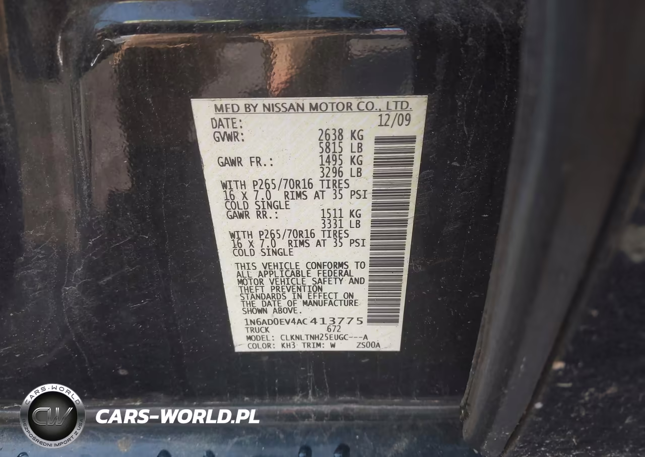 2010 Nissan Frontier Se VIN:1N6AD0EV4AC413775 - 9