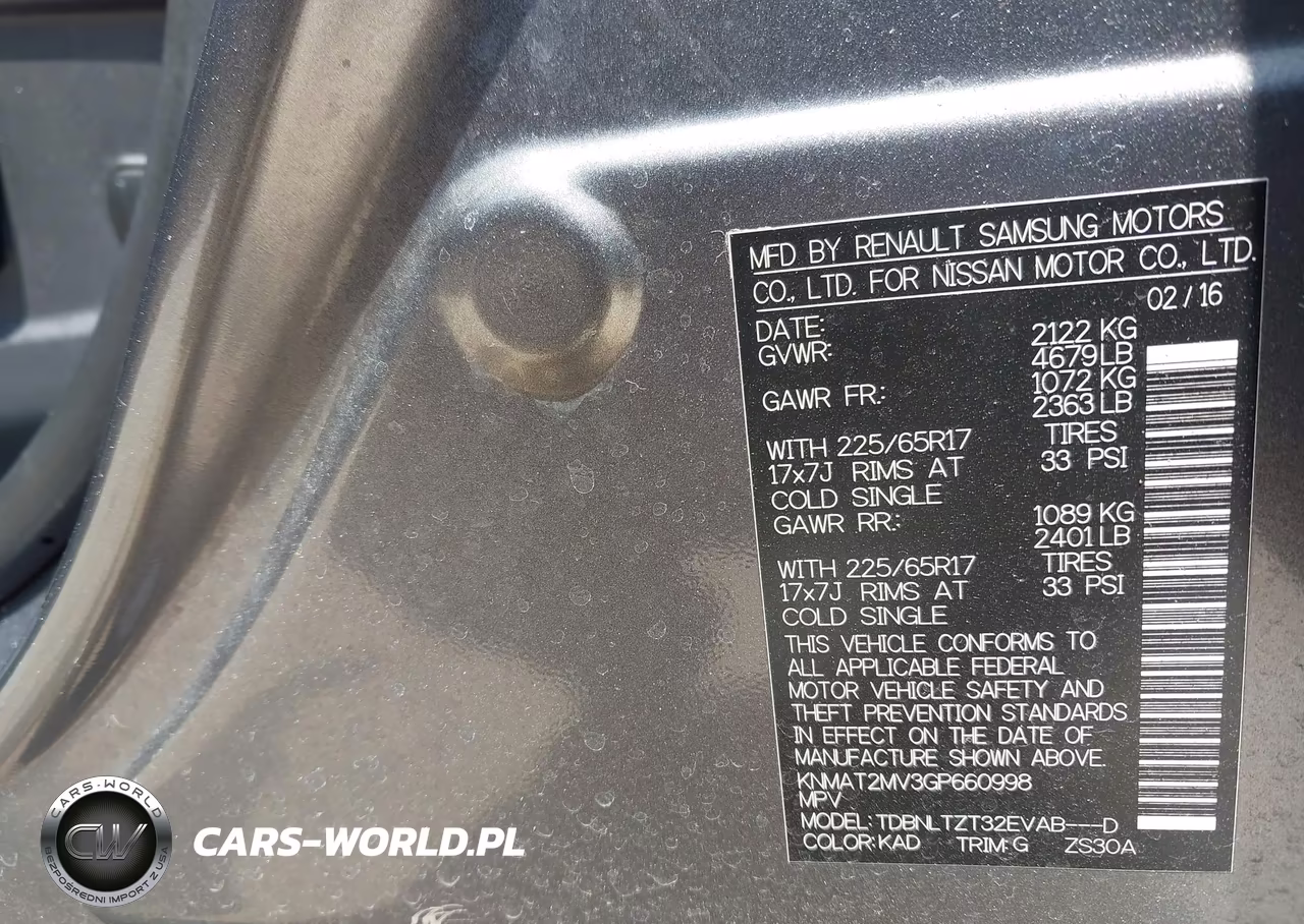2016 Nissan Rogue Sv VIN:KNMAT2MV3GP660998 - 9