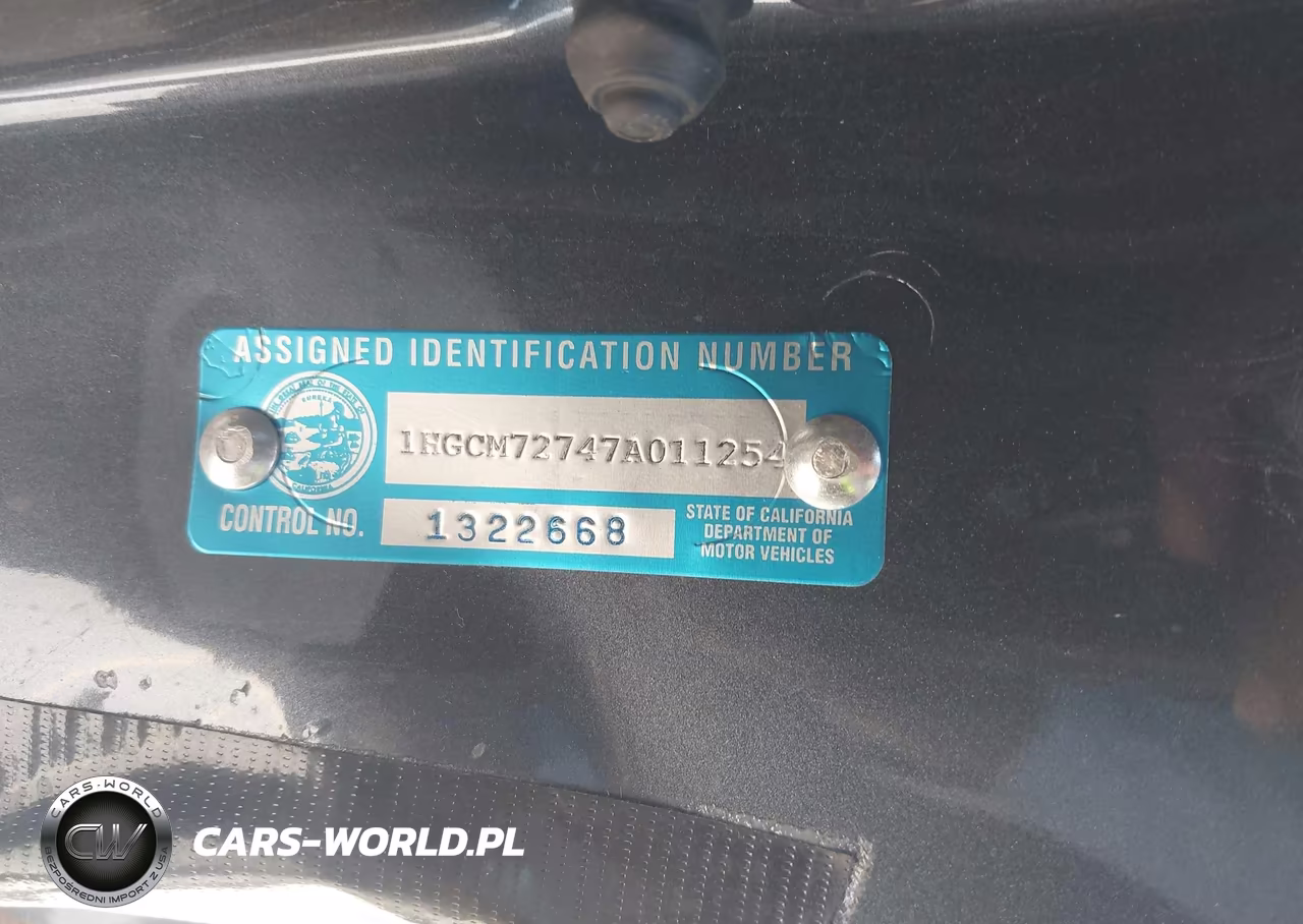 2007 Honda Accord 2.4 Ex VIN:1HGCM72747A011254 - 9