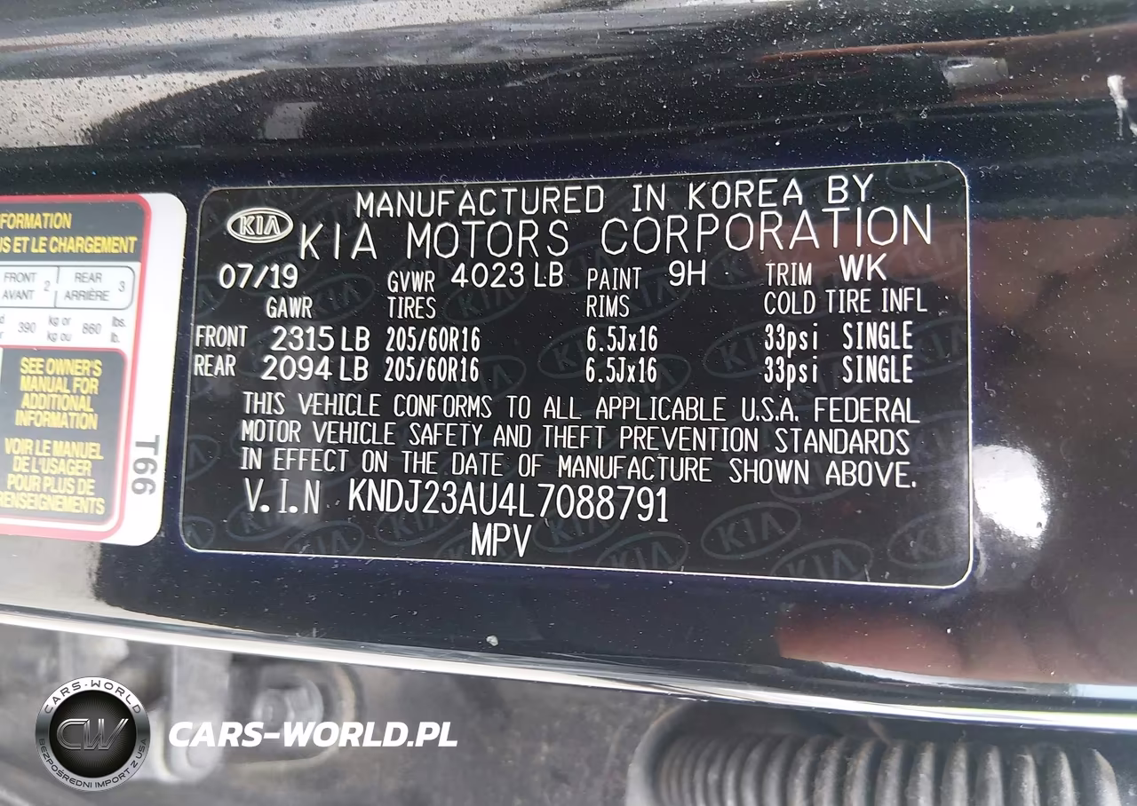 2020 Kia Soul Lx VIN:KNDJ23AU4L7088791 - 9