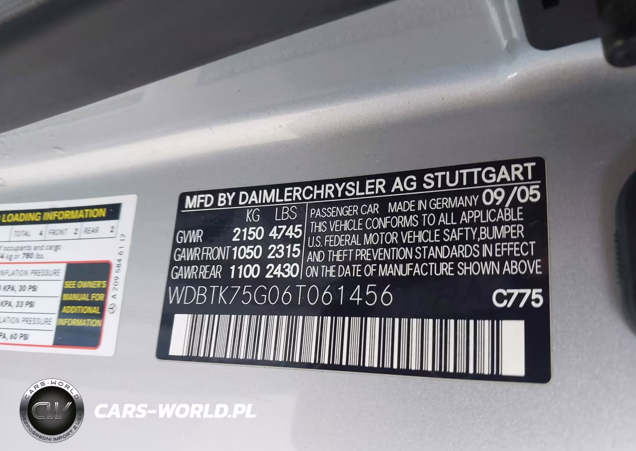 2006 Mercedes-Benz Clk 500 VIN:WDBTK75G06T061456 - 9