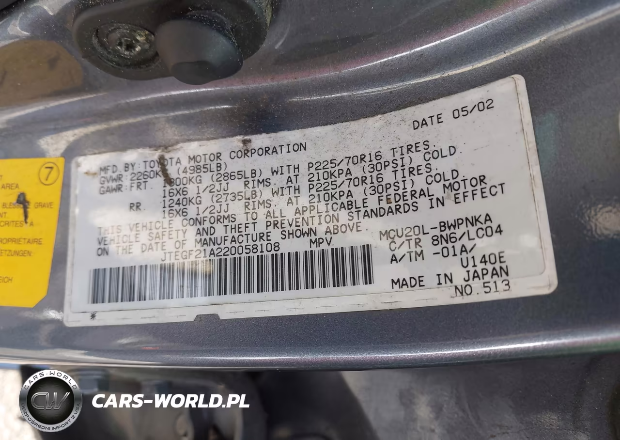 2002 Toyota Highlander Limited V6 VIN:JTEGF21A220058108 - 9