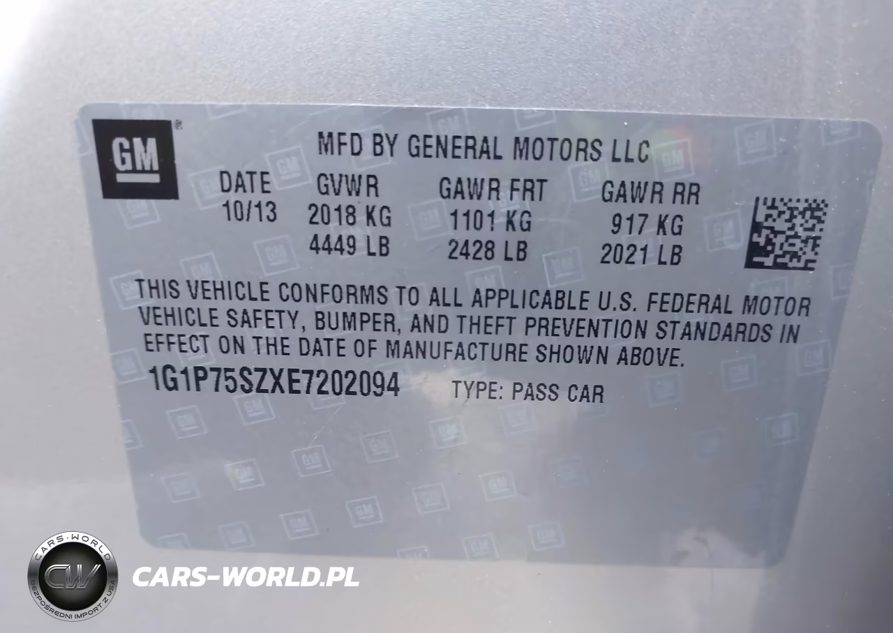 2014 Chevrolet Cruze Diesel VIN:1G1P75SZXE7202094 - 9