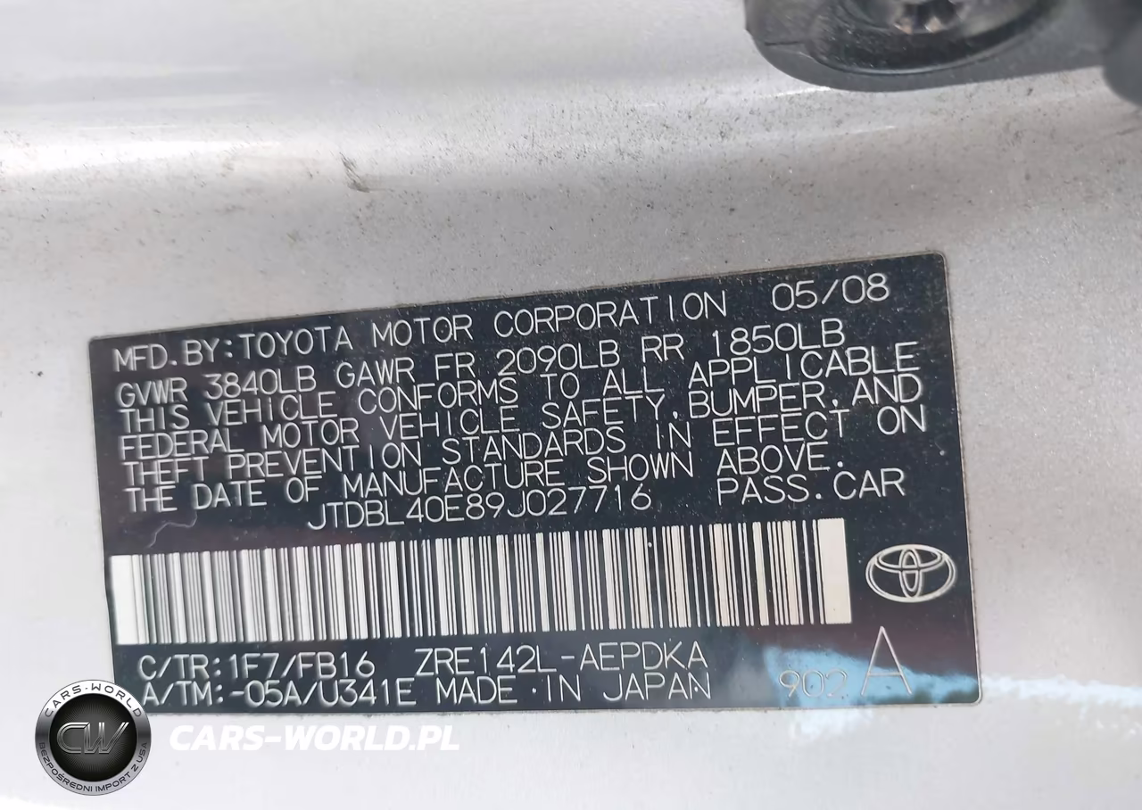 2009 Toyota Corolla Le VIN:JTDBL40E89J027716 - 9