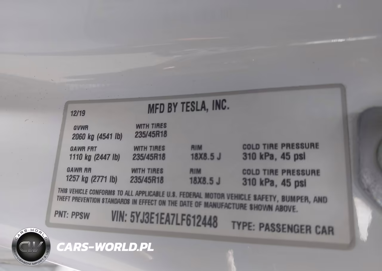 2020 Tesla Model 3 Standard Range Plus Rear-Wheel Drive-Standard Range Rear-Wheel Drive VIN:5YJ3E1EA7LF612448 - 9