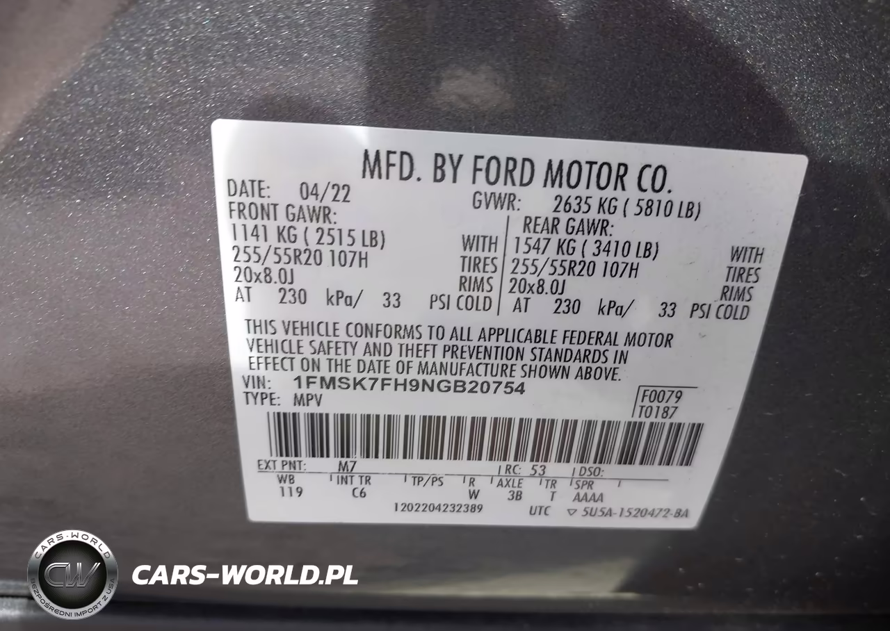 2022 Ford Explorer Limited VIN:1FMSK7FH9NGB20754 - 9