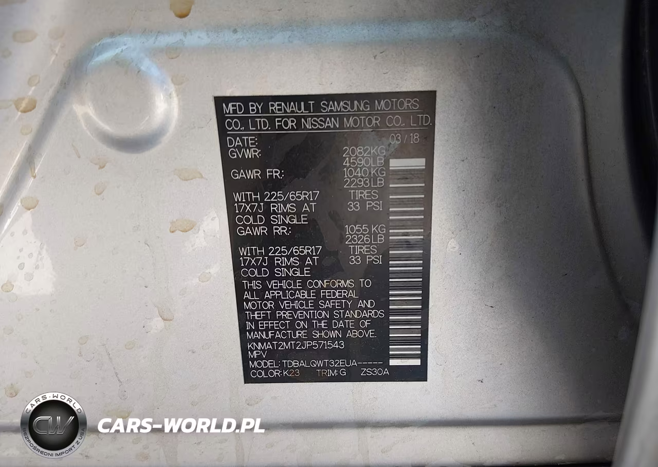 2018 Nissan Rogue Sv VIN:KNMAT2MT2JP571543 - 9
