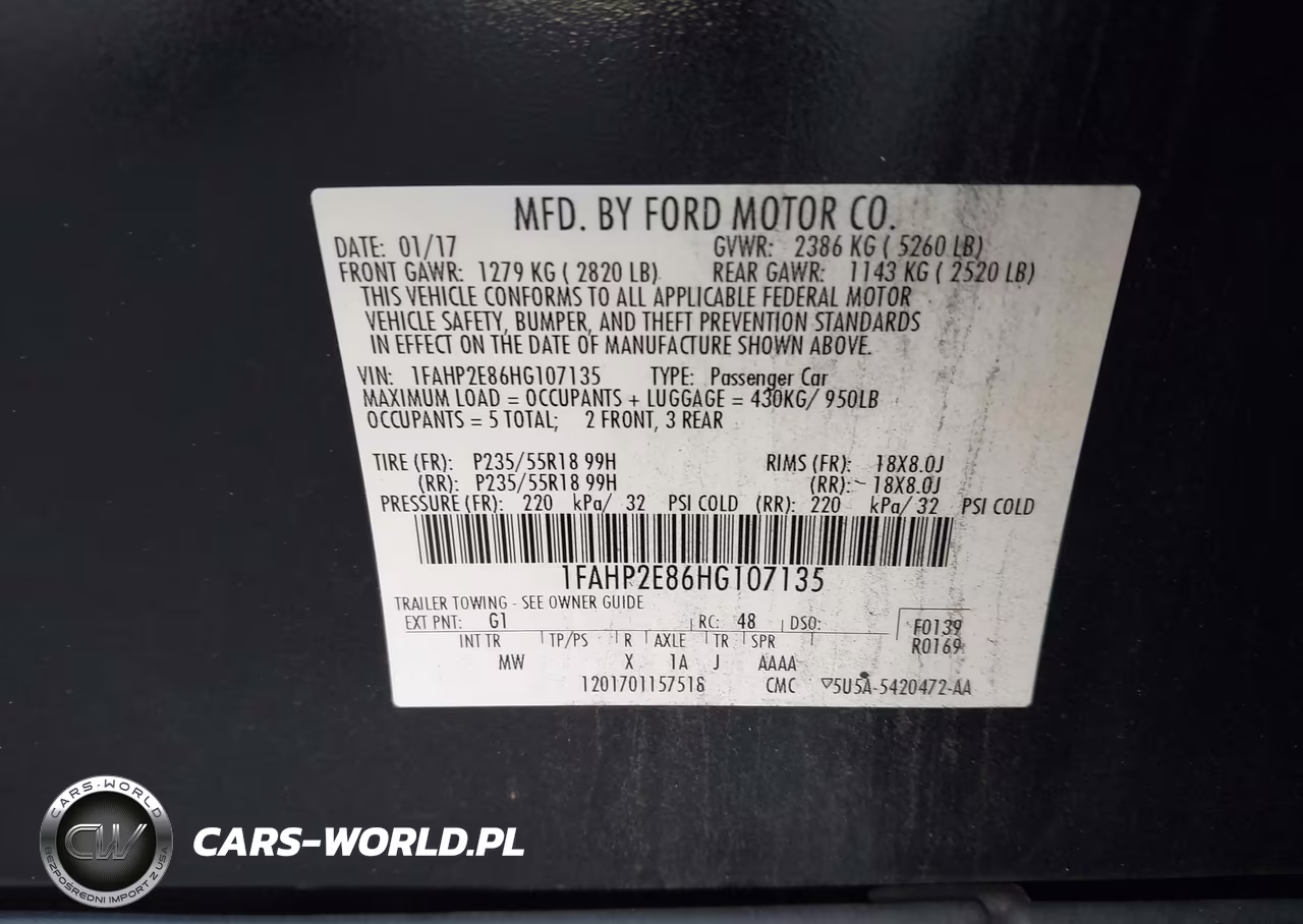 2017 Ford Taurus Sel VIN:1FAHP2E86HG107135 - 9