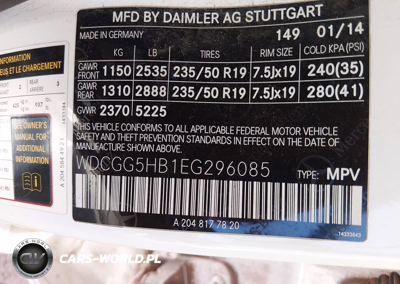2014 Mercedes-Benz Glk 350 VIN:WDCGG5HB1EG296085 - 9
